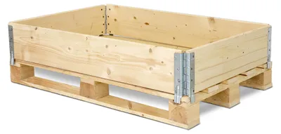 Produktbild von Garronda Holzaufsatzrahmen für Palette Aufbewahrungskiste aus Holz Palettenaufsatzrahmen Holzkiste Natural