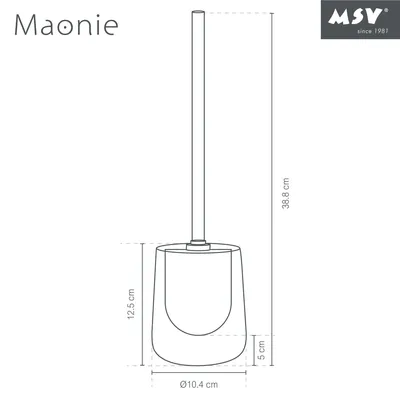 Obrázok produktu pre MSV 143249, Záchodová kefa s držiakom, Terakota, Keramický, 104 mm, 104 mm, 388 mm