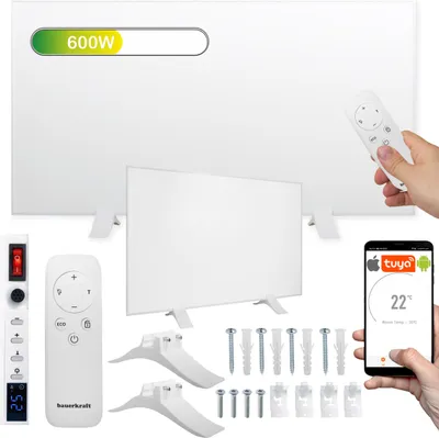 Obrázek produktu pro Infračervený panelový radiátor IR 600W WIFI 60x100 cm bílý