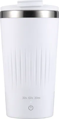 Obrázek produktu pro 300 ml samomíchací hrnek s víčkem, 3 rychlosti, automatické magnetické míchání, elektrický šálek na kávu z nerezové oceli