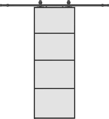 Obrázek produktu pro vidaXL Posuvné dveře s kováním černé 76x205 cm sklo ESG