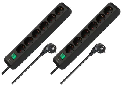 Produktbild von Brennenstuhl 2er Set Eco-Line, Steckdosenleiste 6-Fach