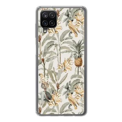 Produktbild von MuchoWow® Handyhülle Schutzhülle Hülle für Samsung Galaxy A12 Blume - Ananas - Tropisch Silikon Softcase Handy Hülle - Bild