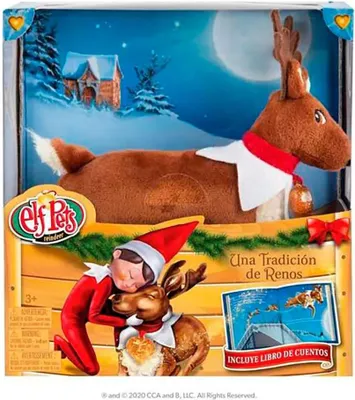 Immagine prodotto di Cefa Toys Storia e Renna Imbottita L'Elfo Sullo Scaffale Dorato Taglia Unica