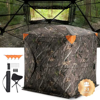 Immagine prodotto di Tenda da caccia 288° - Tenda a pavimento trasparente 148x148x170cm - Robusto nascondiglio da caccia - Ideale per la caccia