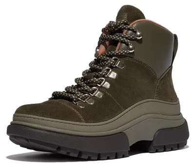 Productafbeelding van FITFLOP FitFlop Wylder Lace Up Boot - Suede GROEN 37