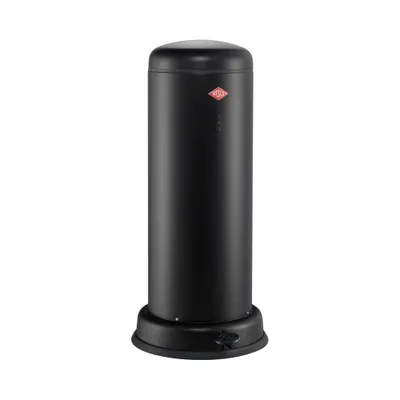Immagine prodotto di Wesco Baseboy 30, bidone per rifiuti, bidone per la spazzatura, lamiera d'acciaio, nero opaco, 30 L, 134731-73