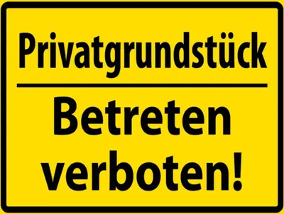 Produktbild von vianmo Holzschild 30x40 cm Privat Betreten verboten