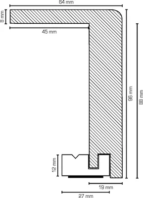 Produktbild von Heizrohrabdeckleiste / Heizrohrverkleidung mit abgerundeter Kante (MDF mit Echtholzfurnier/ 64.96.1) - Farbe: Eiche lackiert-ohne Montageprofil