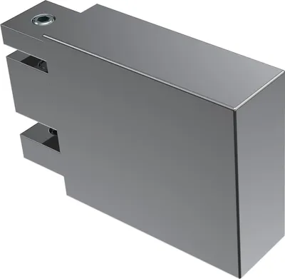Produktbild von Interdeco Endstücke / Zierabschlüsse für Gardinenstangen mit 14 x 35 mm Chrom, Typ Lox (Quader), Pack. 2 Stück