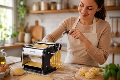 Produktbild von 2-in-1-Nudelmaschine und Teigausroller KAMILLE