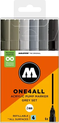 Immagine prodotto di Marcatore acrilico Molotow One4All 127HS Set grigio