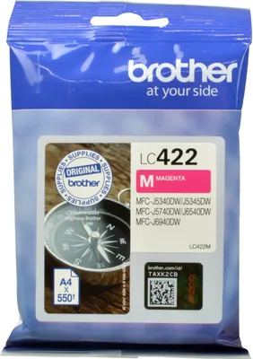 Produktbild von Brother LC422M, Magenta, 1 Stück(e), 550 Seiten, Einzelpackung