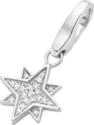 Produktbild von Charm Giorgio Martello Milano Stern mit Zirkonia, Silber 925 Weiss Onesize