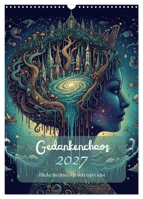 Produktbild von Kalender 2027 · US-Version · Gedankenchaos – Einblicke in einen verwirrten Geist (Wandkalender 2027, 12" × 17" Hochformat), CALVENDO 12-Monats-Wandkalender