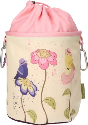 Produktbild von bellaCott Wäscheklammerbeutel Vögel mit Blumen, Ø18 x 31 cm, Baumwolle, 2 Karabiner