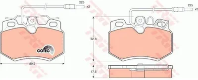 Obrázek produktu pro TRW Sada brzdových destiček, kotoučová brzda