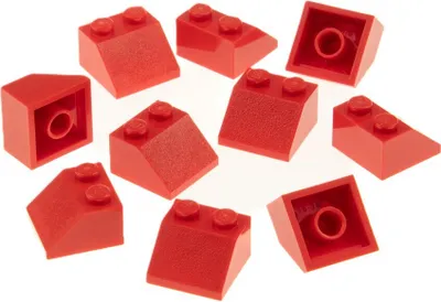Produktbild von 10x Lego Dachstein 45° 2x2 rot Dachziegel Schräg Stein 303921 6227 35277 3039