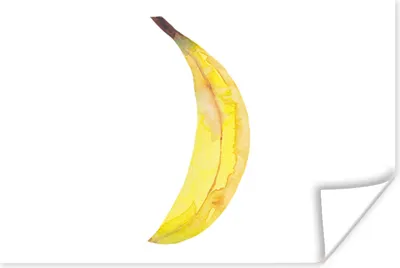 Produktbild von MuchoWow® Poster Banane - Aquarell - Weiß 60x40 cm - Schlafzimmerdekoration