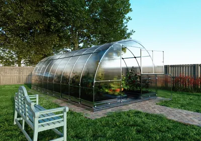 Gewächshaus KLASIKA TUBE 3x6m mit fundamenten und 4mm Polycarbonat;

