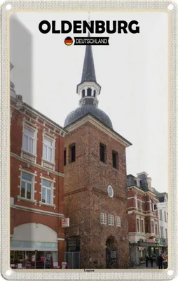 Image de vianmo Plaque en tôle 30x20 cm Oldenburg Lappan Architektur