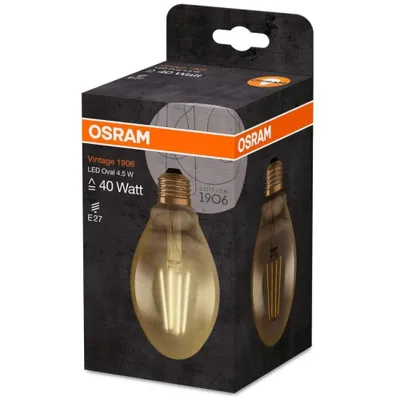Image de Ampoule Led Ovale édition 1906 - Claire - Filament De 4,5 W équivalent 40 W - Osram