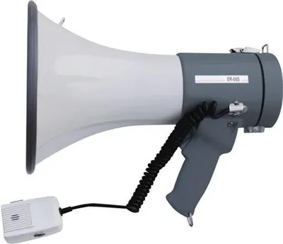 Image de SpeaKa Professional ER-66S Mégaphone avec microphone à main, avec sangle de maintien, sons intégrés