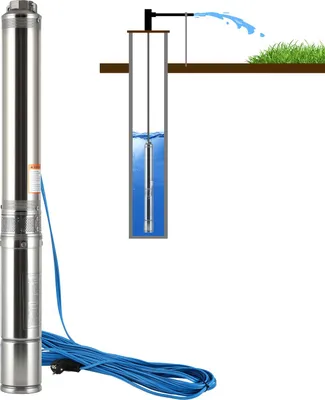 Produktbild von Izrielar 1100W / 1.5hp Tiefbrunnenpumpe Brunnenpumpe 4 Zoll bis 4000 L/h Sandverträglich Tauchpumpe Edelstahl Wasserpumpe Gartenpumpe