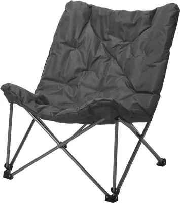 Produktbild von Klappbarer Campingstuhl mit Kissen grau