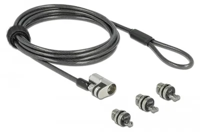 Productafbeelding van NaviLock 20676 NAVILOCK Notebook Sicherungskabel mit 3 Verrieglungsköpfen