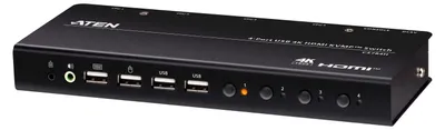 Obrázok produktu pre ATEN CS784H, 4096 x 2160 px, 4K Ultra HD, 1,73 W, Čierna