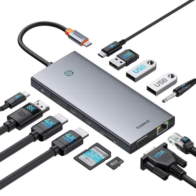 Obrázok produktu pre Baseus Dockingová stanica USB-C 13w1, 4K, 120 Hz, Ethernet