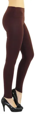 Produktbild von Damen Leggings Leggins lang hoher Bund braun XL
