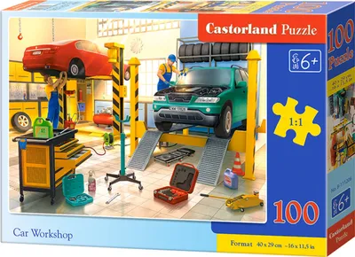 Produktbild von CASTORLAND Puzzle Autowerkstatt 100 Teile