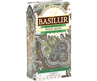 Zdjęcie produktu dla Basilur WHITE MOON herbata zielona MILK OOLONG Oriental - 25x1,5g