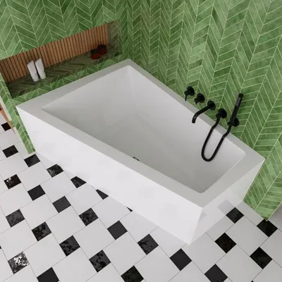 Produktbild von ECOLAM Badewanne Eckbadewanne 180x130 cm links Sfera Maxi Duobadewanne für zwei Personen + Schürze Füße Ablauf Acrylwanne Zweisitzerbadewanne