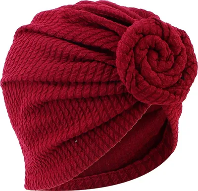 Produktbild von Turban - Damen-Kopftuch - Kopftuch - Schlafmütze - Kopftuch - Stirnband - Rot - Damenmütze - Mütze - Chemo-Mütze