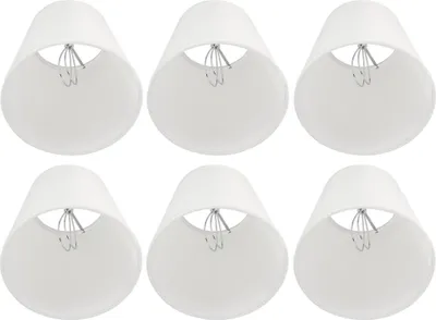 Zdjęcie produktu dla 6Pcs Żyrandol domowy Abażur z tkaniny Dekoracja na żarówkę E14