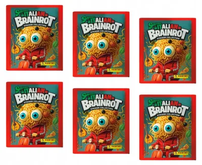 Image de 6 packs of Brainrot Skifidol Italian Panini 2025 stickers (30 stickers)