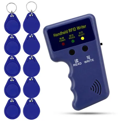 125 kHz RFID-Leser/-Schreiber + 10 T5577 Karten, blau