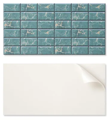 Image de Planche de vinyle adhésive avec motif imprimé, idéale pour le salon, dimensions 120 x 60 cm, imitation carreaux de marbre