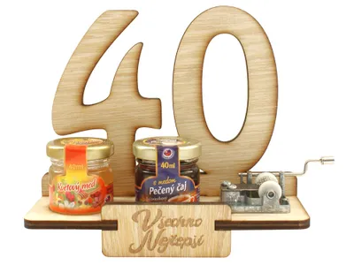 Obrázek produktu pro Dárkový stojan 40 let s flašinetem