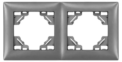 Immagine prodotto di Placca Doppia Per Prese Toolight Jhn014-2F Grey