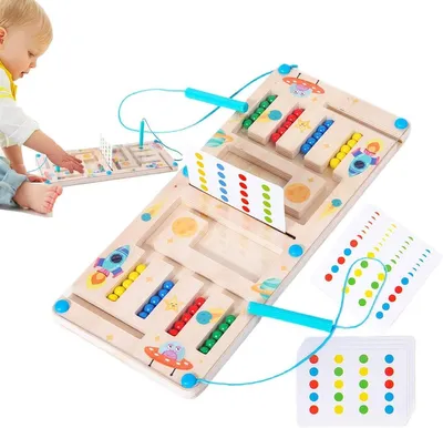 Produktbild von Holz Kugelspiel mit 4 Farben – Logikspiel für Kinder