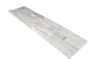 Produktbild von HEXIM Naturstein Wandverblender  - für den Innen- und Außenbereich, hohe Lebensdauer - (Klinkerriemchen White Quartz, 1 Packung) Natursteinplatten Klinker Riemchen Wandpaneele Verblender