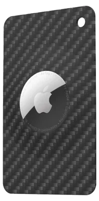 Produktbild von INF TPU Kartenhülle Carbon Look für Apple AirTag 1/2 schlank schwarz
