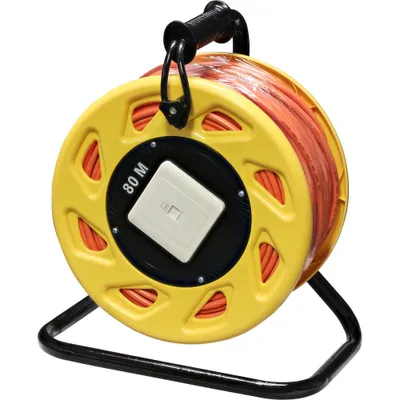 Produktbild von InLine Netzwerk-Kabeltrommel Cat.6A, S/FTP, 80m, 80 m, Cat6a, S/FTP (S-STP), RJ-45, RJ-45, Orange