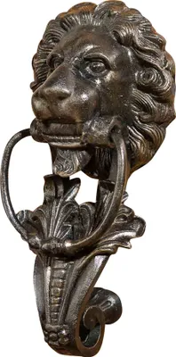 Produktbild von Historischer Türklopfer xxl 40cm 5kg Eisen Löwe antik Stil Türbeschlag Tür
