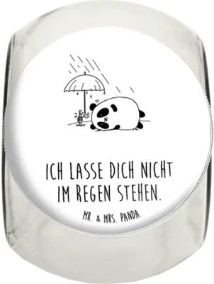 Produktbild von Mr. & Mrs. Panda Bonboniere Panda Freundschaft XL 2000ml - Weiß - Geschenk, glasbehälter, schraubglas, Süßigkeitenglas, gewürzglas, Kaffeedose