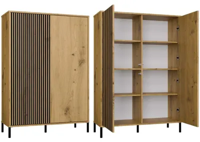 Obrázok produktu pre Vysoká policová skriňa 104 cm ELBA - dub artisan